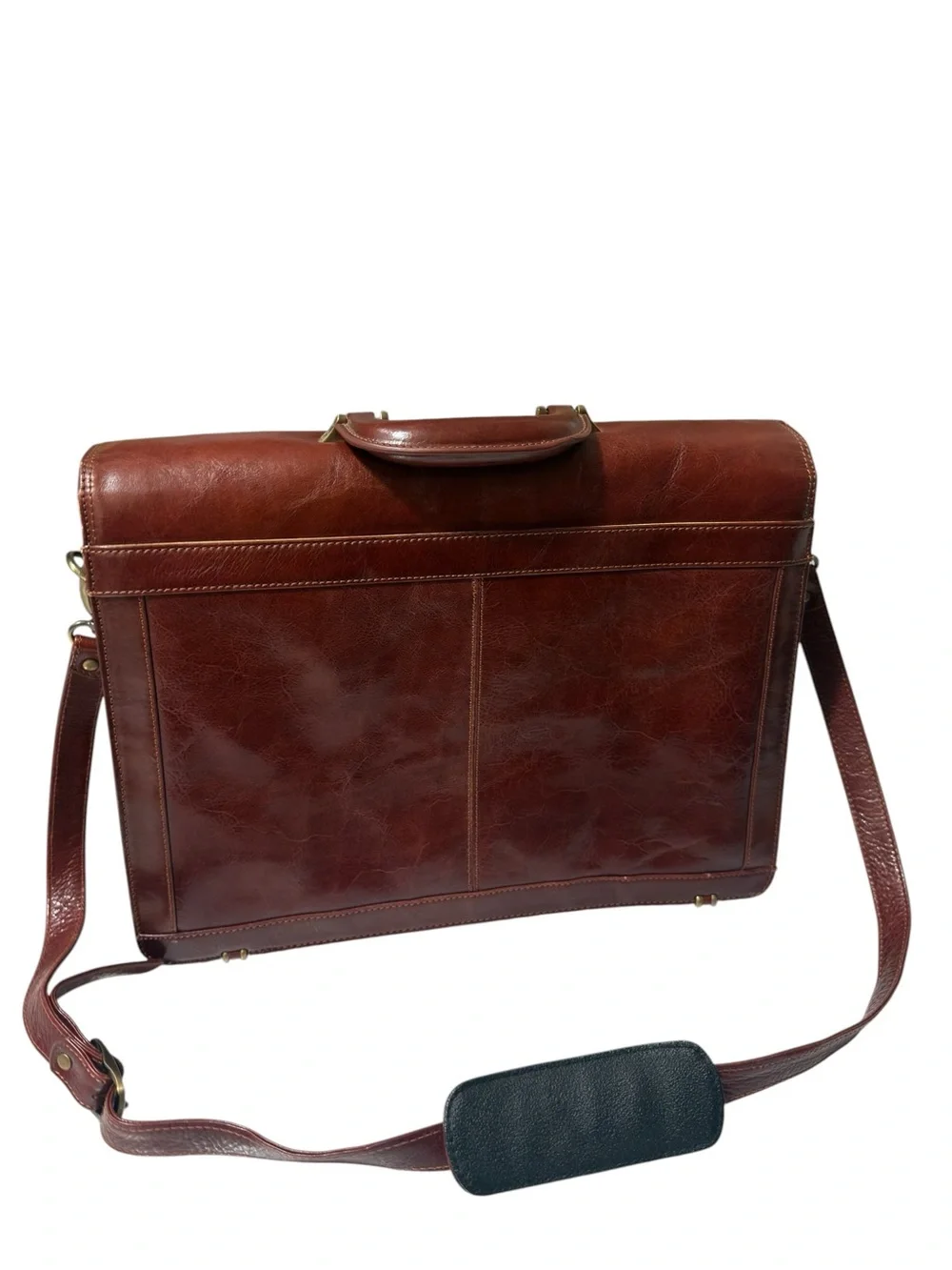 Leather Briefcase Messenger Bag in Brown - Classic Professional Carry